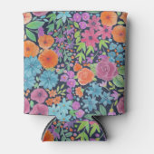 フローラ水彩模様 缶クーラー (正面)