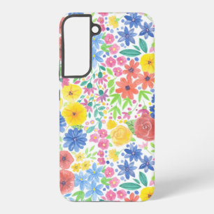 フローラ水彩模様 SAMSUNG GALAXY S22+ケース