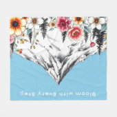 フローラ水彩毛布 フリースブランケット (正面(横))