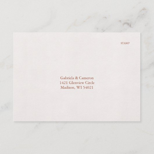 フローラ水彩熱帯性ラクレー結婚フ エンクロージャーカード (裏面)