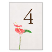 フローラ水彩熱帯性ラクレー結婚フ テーブルナンバー (裏面)