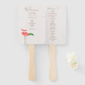 フローラ水彩熱帯性ラクレー結婚フ ハンドファン (正面&裏面)