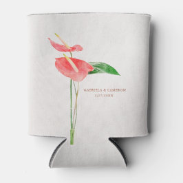 フローラ水彩熱帯性ラクレー結婚フ 缶クーラー