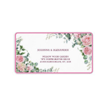 フローラ水彩牡丹結婚差出人住所