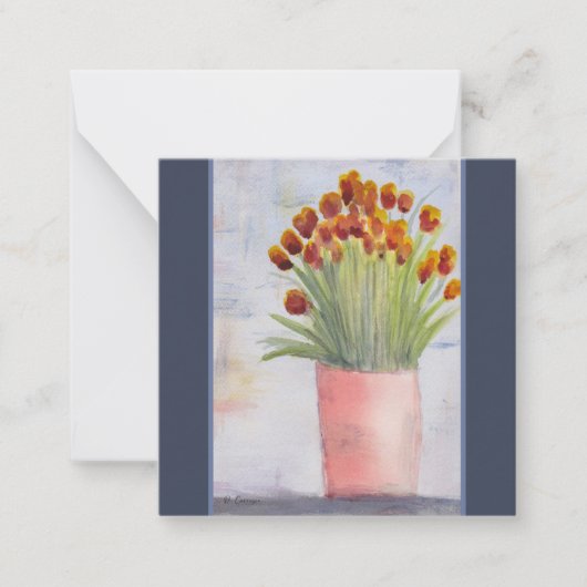 フローラ水彩画 ノートカード (正面)