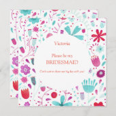 フローラ水彩私の花嫁になる 招待状 (正面/裏面)