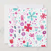 フローラ水彩私の花嫁になる 招待状 (裏面)