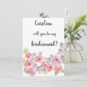 フローラ水彩私の花嫁デザイン 招待状 (スタンド正面)