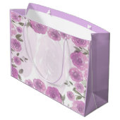 フローラ水彩第70誕生日 ラージペーパーバッグ (裏面アングル)