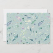 フローラ水彩素朴薄紫葬儀悔やみや弔慰 サンキューカード (裏面)