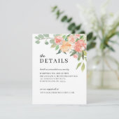 フローラ水彩結婚式の招待エンクロージャカード エンクロージャーカード (スタンド正面)