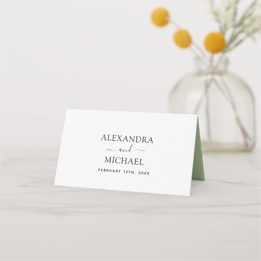 フローラ水彩結婚式レセプション座席表 プレイスカード (裏面)