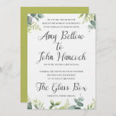 フローラ水彩結婚式招待状 セーブザデート (正面/裏面)