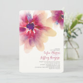 フローラ水彩結婚式招待状 招待状 (スタンド正面)