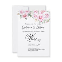 フローラ水彩結婚式招待状