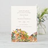 フローラ水彩結婚式招待状 招待状 (スタンド正面)