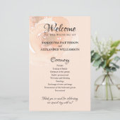 フローラ水彩結婚式 プログラム紙シート (スタンド正面)