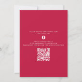 フローラ水彩花束ブライダルシャワーQRコード 招待状 (裏面)
