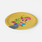 フローラ水彩花瓶 ペーパープレート (アングル)