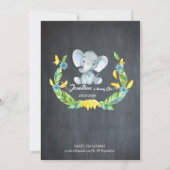 フローラ水彩象招待状,男の赤ちゃん1st 招待状 (裏面)