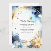 フローラ水彩赤ちゃんシャワー招待状 招待状 (正面/裏面)
