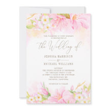 フローラ水彩赤面ピンクグラデーションボタニカルボ