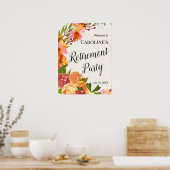 フローラ水彩退職パーティーポスター ポスター (キッチン)