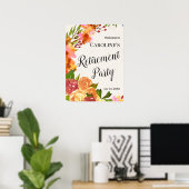 フローラ水彩退職パーティーポスター ポスター (ホームオフィス)