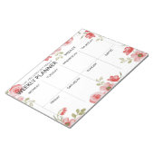 フローラ水彩週間プランナーメモ帳 ノートパッド (アングル)
