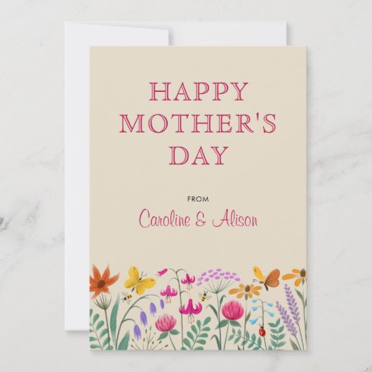 フローラ水彩野草花母の日 (正面)