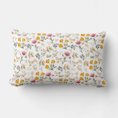 フローラ水彩野草 ランバークッション (正面)
