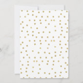 フローラ水彩金ゴールドピンク赤面ヴィンテージウェディング 招待状 (裏面)