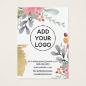 フローラ水彩金ゴールドフォイルシックなイヤリングディスプレイ (裏面)