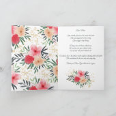 フローラ水彩金ゴールド詩photo母の日 カード (内部)