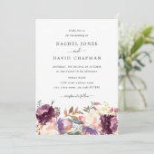 フローラ水彩開花結婚式招待状 招待状 (スタンド正面)