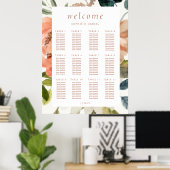 フローラ水彩12テーブル結婚ズ ポスター (ホームオフィス)