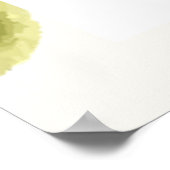 フローラ水彩12テーブル結婚ズ ポスター (角)