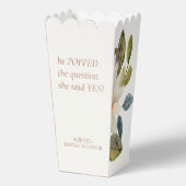 フローラ水彩&アイボリーカップルのポップコーン フェイバーボックス (正面)