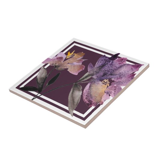 フローラ水彩III タイル (側面)