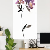 フローラ水彩III ポスター (ホームオフィス)