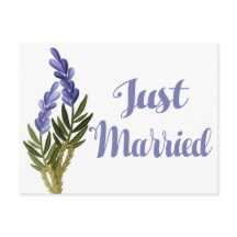 フローラ水彩RSVPパープルラベンダー結婚ズ