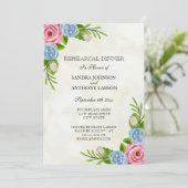 フローラ水結婚色のリハーサル招待状 招待状 (スタンド正面)