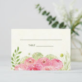 フローラ水結婚色の表座席表 招待状 (スタンド正面)