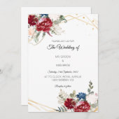 フローラ水結婚色カード 招待状 (正面/裏面)