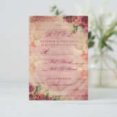 フローラ水結婚色バラのR.S.V.P. 出欠カード (スタンド正面)