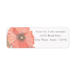 フローラ水結婚色差出人住所ラベル ラベル