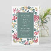 フローラ水結婚色 招待状 (スタンド正面)