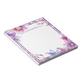 フローラ水縁ど色パーソナライズされた ノートパッド (アングル)