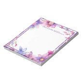 フローラ水縁ど色パーソナライズされた ノートパッド (回転)