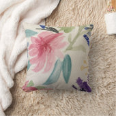 フローラ水色かわいらしデザイン付きクッション クッション (ブランケット)